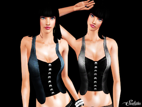 Sims 3 — Cut Out Top with Vest by saliwa — New Design by Saliwa