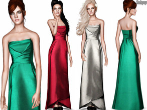 Sims 3 — Satin Strapless Gown by zodapop — Rendered in shimmering satin, this floor-grazing gown inspired by Alberta