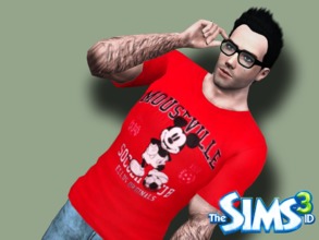 Sims 3 — Ellus Disney Red T-Shirt by David_Mtv2 — Hello guys, what's up? Lately I was looking for something what I could