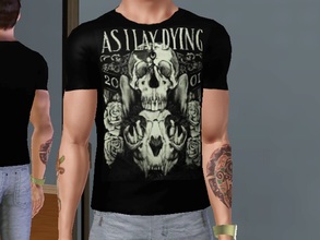 Sims 3 — As I Lay Dying T-Shirt 2 by killervamp6632 — As I Lay Dying T-Shirt. Made for Young Adult Males, as Everyday