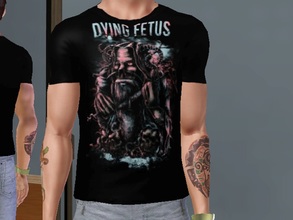 Sims 3 — Dying Fetus T-Shirt by killervamp6632 — Dying Fetus T-Shirt. Made for Young Adult Males, as Everyday wear.