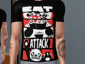 Sims 3 — Eat, Sleep, Attack T-Shirt by killervamp6632 — Eat, Sleep, Attack T-Shirt. Made for Young Adult Males, as