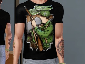 Sims 3 — Fire For Glory T-Shirt by killervamp6632 — Fire For Glory T-Shirt. Made for Young Adult Males, as Everyday wear.