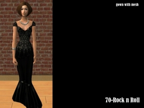 Sims 2 — Luxury black gown by Well_sims — Luxury black dress for sim who love luxury.