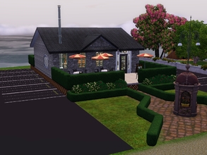 Sims 3 — Moonbucks by jordan23003jn2 — Charming Coffeehouse with plenty of outdoor seating. The cozy interior features a