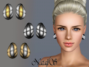 Sims 3 — NataliS triple hoop earrings FT-FE by Natalis — Modern design triple hoop earrings are the perfect jewelry for a