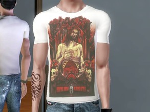 Sims 3 — Slayer T-Shirt by killervamp6632 — Slayer band T-Shirt. Made for Young Adult Males, as Everyday wear.
