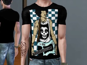 Sims 3 — Jimi Hendrix T-Shirt by killervamp6632 — Jimi Hendrix T-Shirt. Made for Young Adult Males, as Everyday wear.