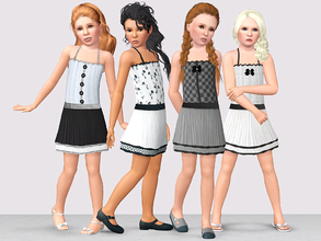 Sims 3 — Dress with layered skirt for girls by Wimmie — A new, sweet dress for your girls Needs only base game.