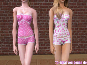 Sims 2 — Two undies by Well_sims — Beautiful two indies for your sim. First undies is printed white dots. Second undies