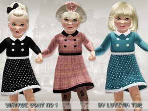 Sims 3 — Vintage Coat No 1 by Lutetia — A cute vintage inspired trenchcoat with collar and buttons Works for female
