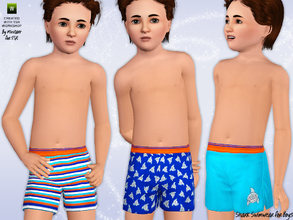 Sims 3 — Shark Swimwear by minicart — This smart shark themed swimwear is sure to keep your boys happy by the pool or on