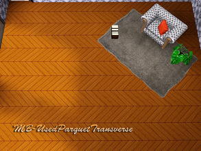 Sims 3 — MB-UsedParquetTransverse by matomibotaki — Acrossed wooden parquet pattern with 4 recolorable palettes, to find
