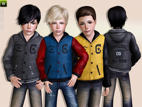 Sims 3 — College Jacket for Boys by lillka — College Jacket for Boys Everyday/Outdoor 3 styles/recolorable I hope you