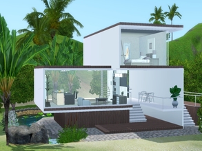 Sims 3 — Isla Zamora by Suzz86 — This small house offers you a open livingroom with a study,kitchen/eating area,1 bedroom