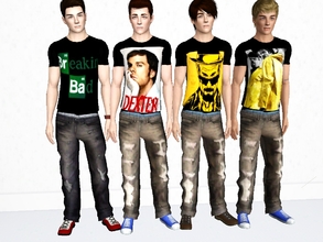 Sims 3 — Breaking Bad and Dexter Shirts AM EDITION by clc1732 — For all those Breaking Bad and/or Dexter fans out there,