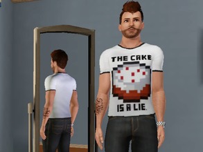 Sims 3 — The Cake Is A Lie - Male by amybabe18 — &amp;amp;amp;quot;The Cake Is A Lie&amp;amp;amp;quot; Minecraft