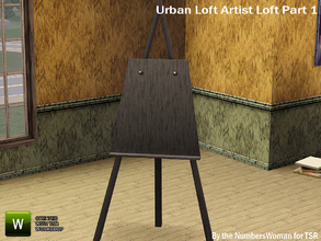 Sims 3 — Urban Loft Artist Cove Working Easel by TheNumbersWoman — True Urban second hand loft style.The NumbersWoman at