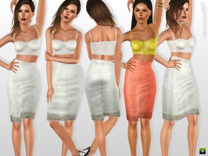 Sims 3 — Teen Choice Awards 2014 - Shay Mitchell -  Bustier and Skirt by winnie017 — Set of a lace bustier and pencil