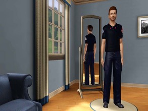 Sims 3 — Chicago Fire Blue Lieutenant Polo  by gianni_lupini — I've realized the blue polo dressed by the lieutenants of