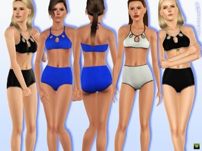 Sims 3 — Foxy Bikini by winnie017 — Bikini Set. Recolorable. Custom Launcher Thumbnail.
