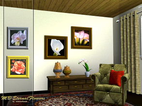 Sims 3 — MB-EternalFlowers by matomibotaki — MB-EternalFlowers, 4 little flower paintings for your sims homes, to give a