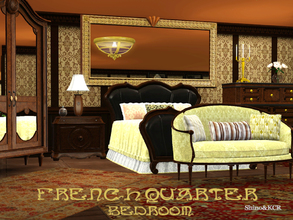 Sims 3 — Bedroom French Quarter by ShinoKCR — French Quarter is a Set which matches fine with the New Orleans Bathroom.