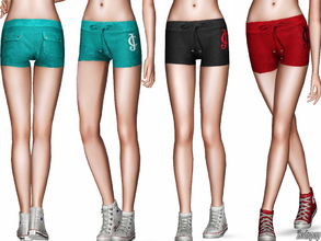Sims 3 — Terrycloth Drawstring Shorts by zodapop — Short and flattering, these terrycloth hot pants inspired by Juicy