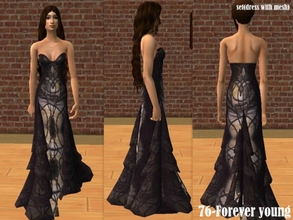 Sims 2 — Versace gown by Well_sims — Beautiful black gown by real draft gown for your sim.