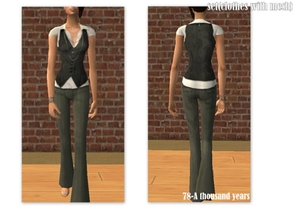 Sims 2 — 78-A thousand years by Well_sims — Bautiful grey work outfit for your sim.