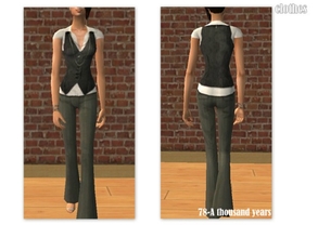 Sims 2 — 78-A thousand years - clothes by Well_sims — Bautiful grey work outfit for your sim. - Single clothes