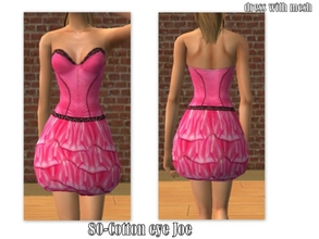 Sims 2 — 80-Cotton eye Joe by Well_sims — Beautiful balloon pink mini dress for your sim.