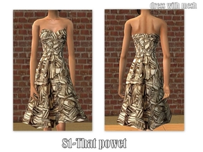 Sims 2 — 81-That power by Well_sims — Beautiful brown dress for your sim.