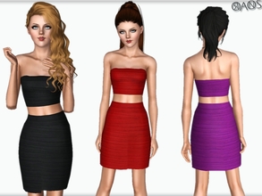 Sims 3 — Bandeau Midriff Set by OranosTR — New Set ^_^ Bandeau Midriff Top : 1 Recorable Part. Everday,Formal,Athletic