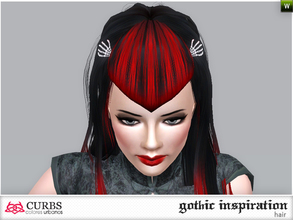 Sims 3 — curbs hairstyle 11V2 by Colores_Urbanos — gothic inspiration. hairstyle for teens and young adults. From