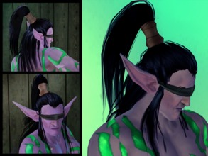Sims 3 — Illidan Hair by LadyofJustice2 — Hair inspired by Illidan Stormrage from Warcraft