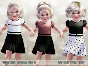 Sims 3 — Vintage Dress No 4 by Lutetia — A cute vintage inspired elegant dress with a sheer and dotted part and short