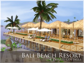 Sims 3 — Bali Beach Resort by aloleng — Bali themed beach resort located at Sunset Valley. Four private cottages with