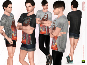 Sims 3 — Ripper Male Top by Simsimay — Feel free to mix and match this loose fit stylish male top with athletic shorts,