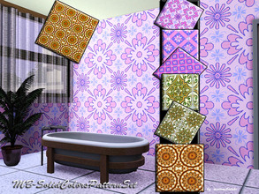 Sims 3 — MB-SolidColorsPatternSet by matomibotaki — MB-SolidColorsPatternSet, 8 pattern all have 4 recolorable palettes,