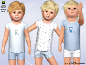 Sims 3 — Bikes 'N' Stuff by minicart — These cute outfits are just the thing to keep your toddler boys cool during those
