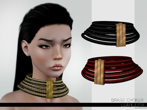 Sims 3 — LeahLillith Brass Choker by Leah_Lillith — Brass Choker Two recolorable areas enjoy^^