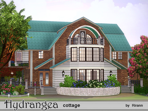 Sims 3 — Hydrangea Cottage by Rirann — Hydrangea cottage is a beautiful 3 storey home with a little pond. This house is