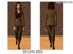 Sims 2 — 86-Love style by Well_sims — Beautiful fall brown outfit for your sim.