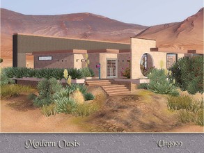 Sims 3 — modern Oasis by ung999 — A modern desert home with open floor plan for couple or single sim built at Lucky
