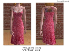 Sims 2 — 87-Shy boy by Well_sims — Beautiful pink dress with white dots for your sim. I hope like it.:)