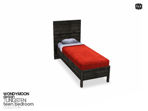 Sims 3 — Tungsten Bed Single by wondymoon — - Tungsten Teen Bedroom - Bed Single - Wondymoon@TSR - Aug'2014