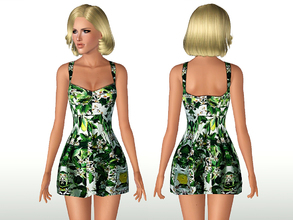 Sims 3 — SET ShakeProductions 005-4 by ShakeProductions — NOT RECOLORABLE **Printed dresses**