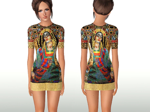 Sims 3 — SET ShakeProductions 005-5 by ShakeProductions — NOT RECOLORABLE **Printed dresses**