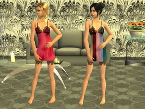 Sims 2 — Silk Nighty Set by zaligelover2 — For AF. No mesh required.